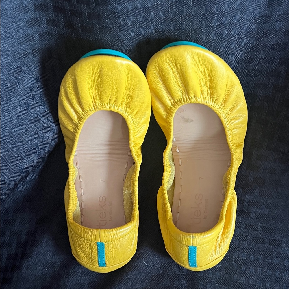 Tieks Mustard Yellow Ballet Flats - Picture 3 of 8